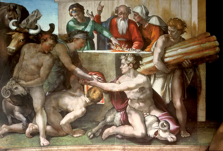  米开朗基罗·博那罗蒂 Michelangelo di Lodovico Buonarroti Simoni——诺亚的祭品